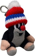 Little Mole 9cm Sitting, Red Tricolour, Carabiner - Soft Toy