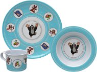 Set of Dishes, 3 pieces, Little Mole Friends Blue - Children's Dining Set