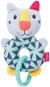 Baby Fehn Plush Ring Kitty Color friends - Baby Rattle