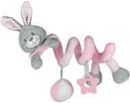 Crib toy Spiral rabbit - pink - Pushchair Toy