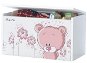 BabyBoo Box na hračky, Medvídek STYDLÍN růžový - Truhla