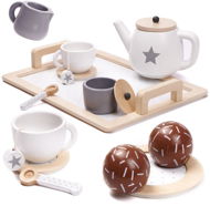 KIK KX6279 Coffee service for children 14 pieces wood - Toy Kitchen Utensils