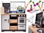 KIK KX6286 Kids wooden kitchen with accessories 96cm brown - Play Kitchen