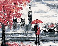 Diamondi - Diamond painting - LOVERS AND BIG BEN, 40x50 cm, without frame and without canvas - Diamond Painting