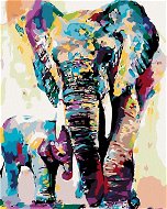 Diamondi - Diamond Painting - Painting of the elephant, 40x50 cm, without frame and without canvas - Diamond Painting
