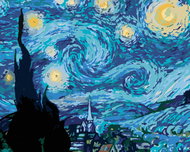 Diamondi - STARRY NIGHT (VAN GOGH), 40x50 cm, off canvas on frame - Diamond Painting
