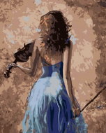 Diamondi - HOUSEMAN IN A BLUE DRESS, 40x50 cm, stretched canvas on frame - Diamond Painting