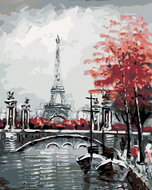 Diamondi - Eiffel from the river, 40x50 cm, without frame and without canvas shut off - Diamond Painting