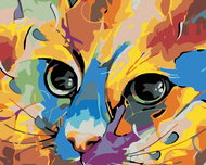 Diamondi - CAT'S EYE I., 40x50 cm, without frame and without canvas shut off - Diamond Painting