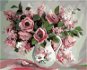 Diamondi - Diamond Painting - ROSES AND SHERRIES IN A PAINTED VASE, 40x50 cm, without frame and with - Diamond Painting