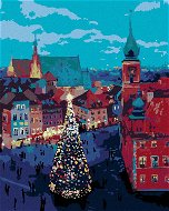 Diamondi - Diamond painting - CHRISTMAS TREE IN FRONT OF THE CASTLE IN WARSAW, 40x50 cm, Muted canva - Diamond Painting