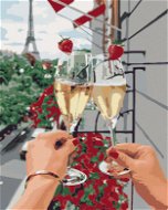 Diamondi - Diamond Painting - CHAMPAGNE IN PARIS, 40x50 cm, without frame and without canvas shut of - Diamond Painting