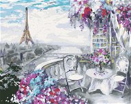 Diamondi - Diamond painting - EIFFEL'S TOWER SUMMER CAFÉ IN PARIS, 40x50 cm, Off canvas on r - Diamond Painting
