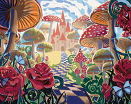 Diamondi - Fairyland with a Castle, 40x50 cm, without frame and without canvas shut off - Diamond Painting