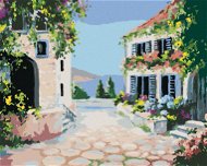 Diamondi - Diamond painting - FLOWER HOUSE BY THE SEA, 40x50 cm, without frame and without canvas sh - Diamond Painting