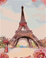 Diamondi - Diamond painting - EIFFEL'S TOWER WITH ROSES, 40x50 cm, without frame and without canvas  - Diamond Painting