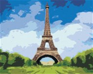 Diamondi - Diamond Painting - EIFFEL'S TOWER AND CLEAR BLUE SKY, 40x50 cm, unframed and uncropped - Diamond Painting