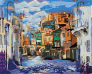 Diamondi - Diamond Painting - INCREDIBLE WEATHER IN A SMALL TOWN, 40x50 cm, unframed and unmounted - Diamond Painting