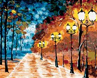Diamondi - Diamond painting - LONE LIGHTED PARK, 40x50 cm, without frame and without canvas shut off - Diamond Painting