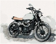 Diamondi - Diamond painting - MOTORCYCLE ON GRAY BACKGROUND, 40x50 cm, without frame and without tur - Diamond Painting