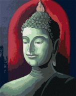 Diamondi - Diamond painting - BUDDHA ON A RED BACKGROUND, 40x50 cm, without frame and without canvas - Diamond Painting
