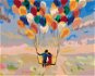 Diamondi - Diamond painting - FLYING COUPLE WITH BALLOONS, 40x50 cm, without frame and without canva - Diamond Painting