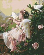 Diamondi - Diamond painting - ANGEL IN ROSES, 40x50 cm, without frame and without canvas switching o - Diamond Painting