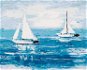 Diamondi - Diamond painting - BOATS ON THE SEA, 40x50 cm, Off canvas on frame - Diamond Painting