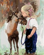 Diamondi - Diamond painting - DOLL AND PONY, 40x50 cm, without frame and without canvas shut off - Diamond Painting