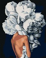 Diamondi - Diamond painting - WOMAN BEHIND THE FLOWER, 40x50 cm, Off canvas on frame - Diamond Painting