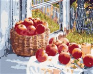 Diamondi - Diamond painting - APPLES ON THE WINDOW, 40x50 cm, without frame and without canvas switc - Diamond Painting