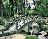 Diamondi - Diamond painting - JAPAN BRIDGE BY THE WOODS, 40x50 cm, without frame and without canvas  - Diamond Painting