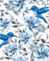 Diamondi - Diamond painting - BLUE FLOWERS AND COLUMBERS, 40x50 cm, Off canvas on frame - Diamond Painting
