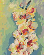 Diamondi - YELLOW GLADIOLA, 40x50 cm, without frame and without canvas shut off - Diamond Painting