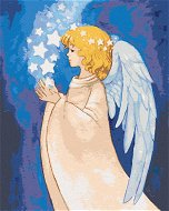 Diamondi - Diamond painting - ANGEL AND SHINING STARS, 40x50 cm, Off canvas on frame - Diamond Painting