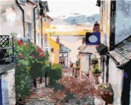 Diamondi - Diamond Painting - STREET ON THE BORDER OF DEVON, 40x50 cm, without frame and without can - Diamond Painting