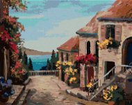 Diamondi - Diamond painting - HOUSES CLOSE TO THE SEA, 40x50 cm, without frame and without canvas sh - Diamond Painting