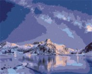 Diamondi - Diamond painting - MILKY DRAGON OVER THE Frozen Seashore, 40x50 cm, unframed and unframed - Diamond Painting