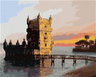 Diamondi - Diamond painting - Tower in Lisbon, 40x50 cm, without frame and without canvas shut off - Diamond Painting