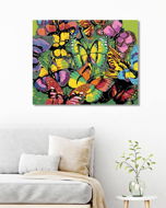 Diamondi - Diamond Painting - A LOT OF COLOURFUL MOTELS, 40x50 cm, Off canvas on frame - Diamond Painting