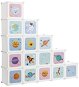 Songmics, Organizér na hračky 15 boxů, vesmír 123 × 31 × 123 cm - Úložný box