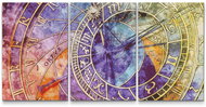 Painting Queens Diamond painting of the Astronomical Clock, 3 pcs 80 × 120 cm, without frame, square - Diamond Painting