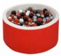 NELLYS Big pool for children 90x40cm + 200 balloons - red - Ball Pit