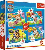 TREFL puzzle Tlapková patrola: Běžící štěňata 4v1 (12, 15, 20, 24 dílků) - Jigsaw
