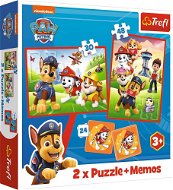 TREFL sada 3v1 Tlapková patrolavakci (2 × puzzle + pexeso) - Jigsaw