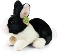 RAPPA Plyšový králík bílo-černý ležící 23 cm, Eco-Friendly - Plyšák