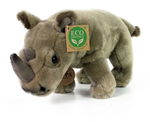 RAPPA Plush rhino standing 23 cm, Eco-Friendly - Soft Toy - Main image