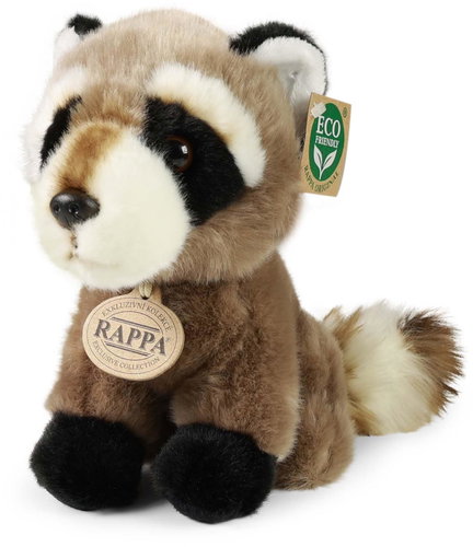 RAPPA Plush raccoon sitting 18 cm, Eco-Friendly - Soft Toy - Main image