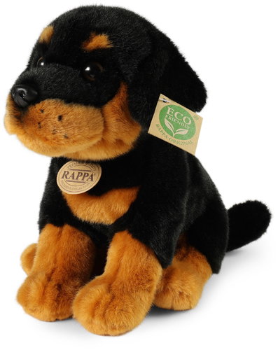 Rappa Plush Rottweiler Dog Sitting 30 cm - Soft Toy - Main image