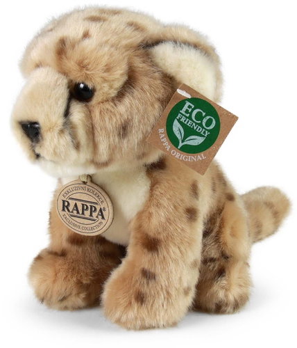RAPPA Plush cheetah sitting 18 cm, Eco-Friendly - Soft Toy - Main image